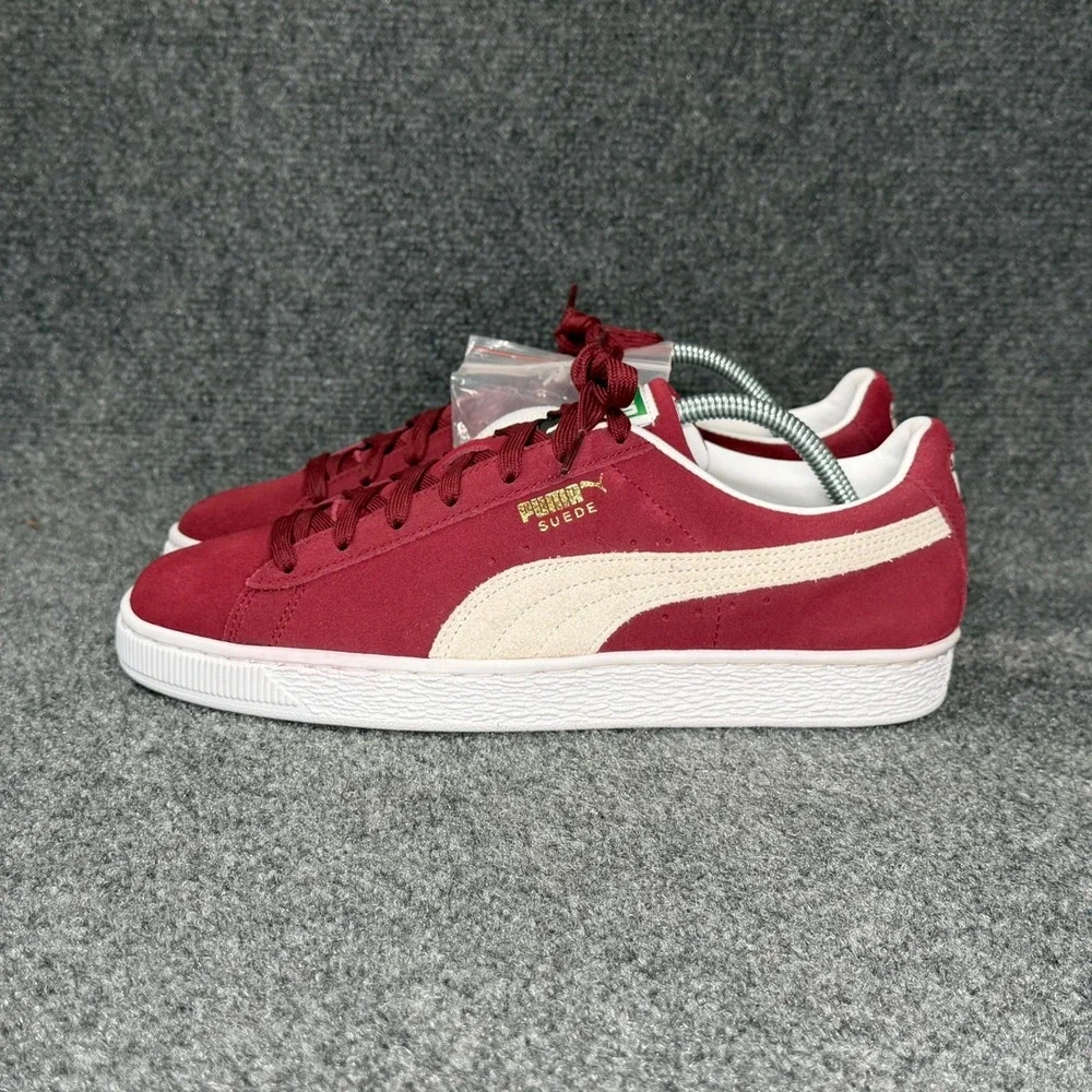 Puma Suede Classic XXI Sneakers Men's 9.5 Cabernet Suede Low Lace Retro Athletic